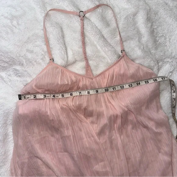 Abercrombie & Fitch Pink Pleated Swing Mini Dress Racerback Cocktail Party Mediu - Picture 7 of 10